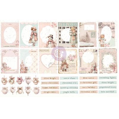 Prima Marketing - A Frank Garcia Collection - Christmas Blush  - Ephemera -  Frosty Frames - 982614 - 76 pcs