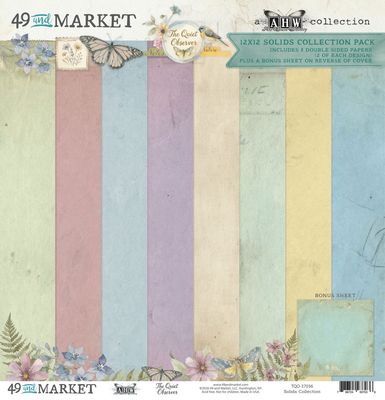49 &amp; Market - An Art House Whimsy Collection - The Quiet Observer - 12" x 12" - Solids - Paper Pack - TQO37036
