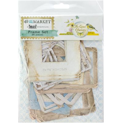 49 &amp; Market - An Art House Whimsy Collection - The Quiet Achiever - Frame Set - TQO37227 - 26 pcs