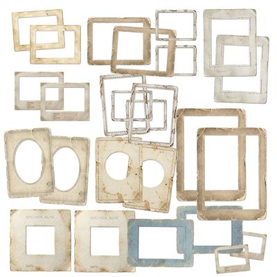 49 &amp; Market - An Art House Whimsy Collection - The Quiet Achiever - Frame Set - TQO37227 - 26 pcs