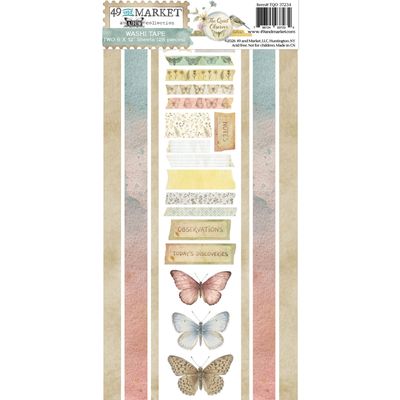 49 &amp; Market - An Art House Whimsy Collection - The Quiet Observer - Washi Tape - 6" x 12" - TQO37234 - 2 Sheets
