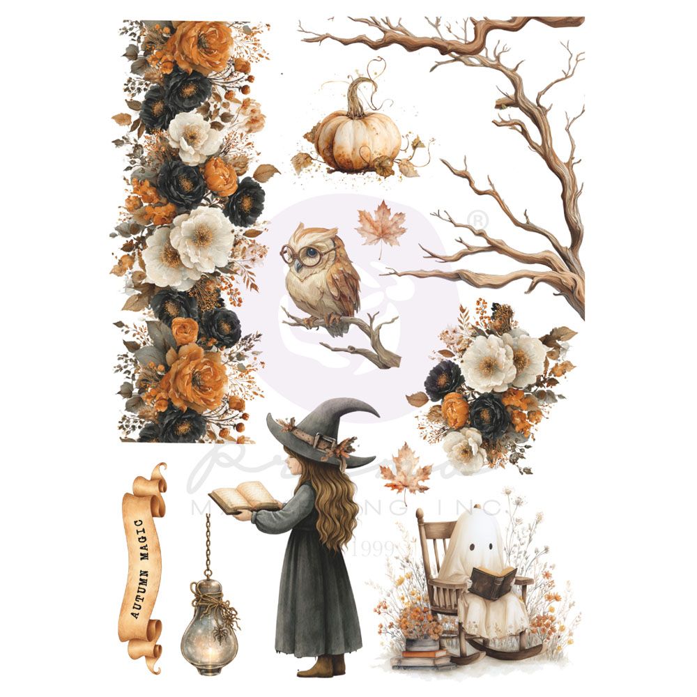 Prima Marketing - The 3 Girls Tales - Made of Magic Collection - Rub On Transfers (inc Tool) - 8.3" x 11.7" - 684884