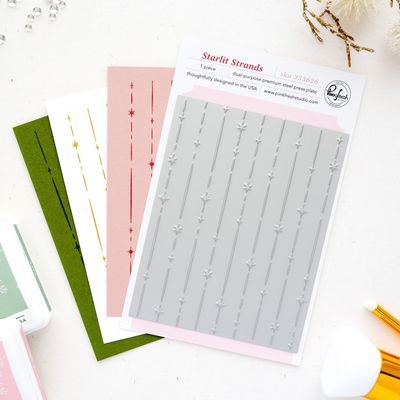 PinkFresh Studio - Seasons of Wonder Collection - Starlit Strands - Press Plate - 333626