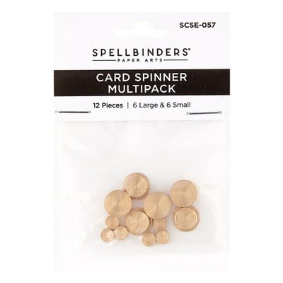 Spellbinders Paper Arts - Spinners - Assortment Pack -Brass -  SCSE-057 - 6 Large &amp; 6 Small