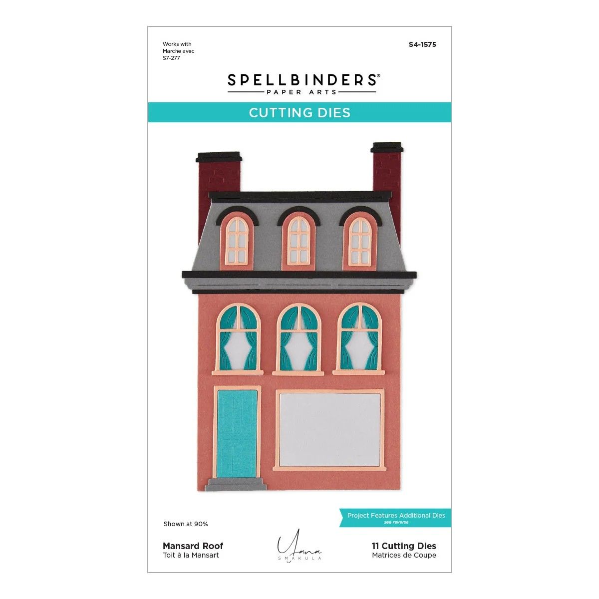 Spellbinders Paper Arts - By Yana Smakula - Mansard Roof - Etched Die Set - S4-1575 - 11 pcs