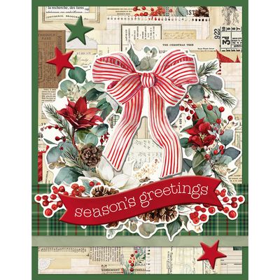 Simple Stories - Simple Vintage Old Fashioned Christmas Collection - Card Kit - SS27635 - makes 8 cards