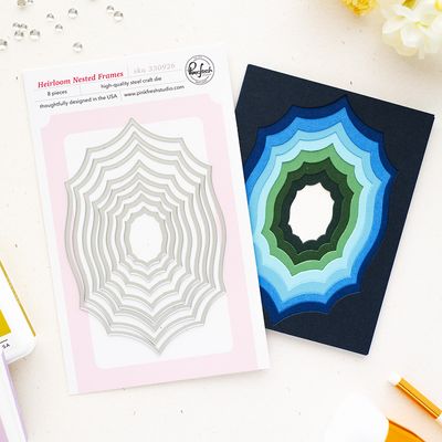 PinkFresh Studio - The Simple Things Collection - Heirloom Nested Frames - 330926 - 8 pcs