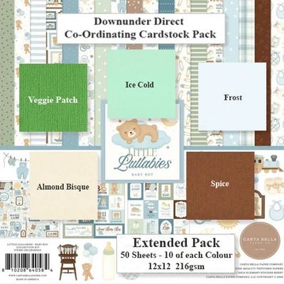 Echo Park - Carta Bella - Little Lullabies Collection - 12" x 12" - Extended Cardstock Pack - 10 Sheets