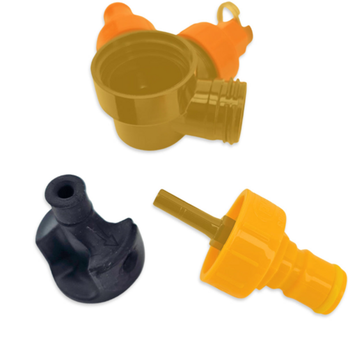 KegLand PCO38 Gen2 Black Elbow Cap Insert | Dip Tube to Carbonation Cap Joiner | For Oxebar 4L & 8L