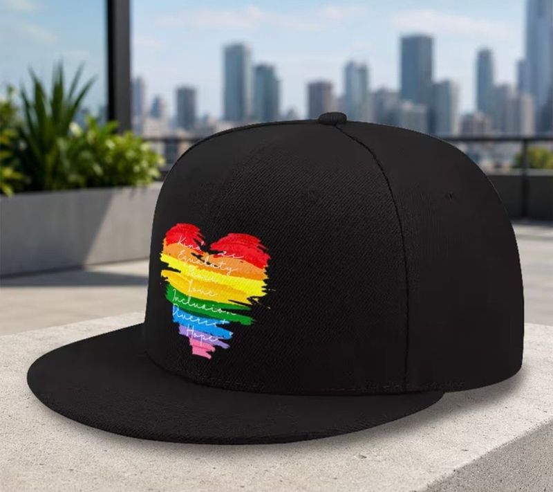 Baseballkappe Regenbogenherz