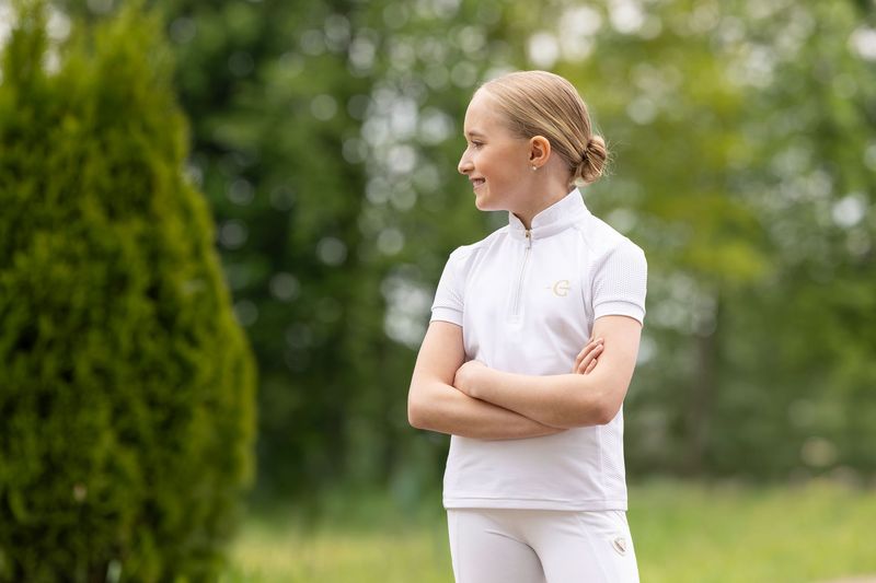 Polo de concours manches courtes blanc - COVALLIERO Polo de concours manches courtes blanc - COVALLIERO