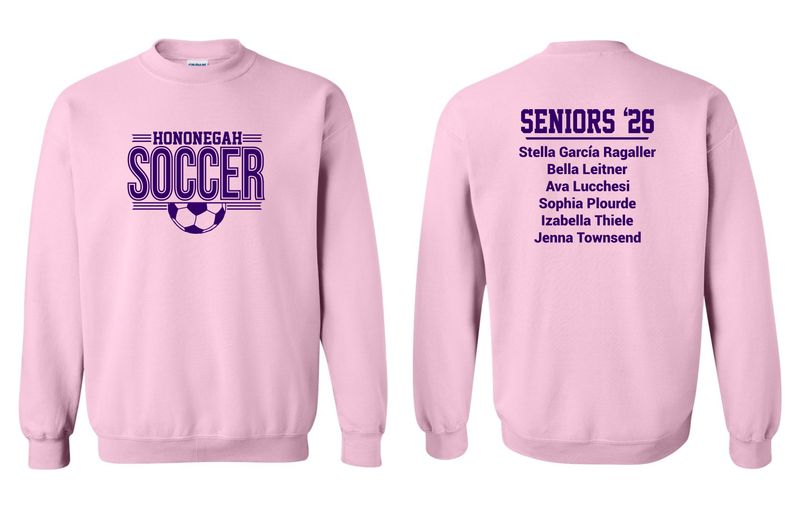 HONONEGAH SOCCER SENIOR NIGHT CREWNECK SWEATSHIRT