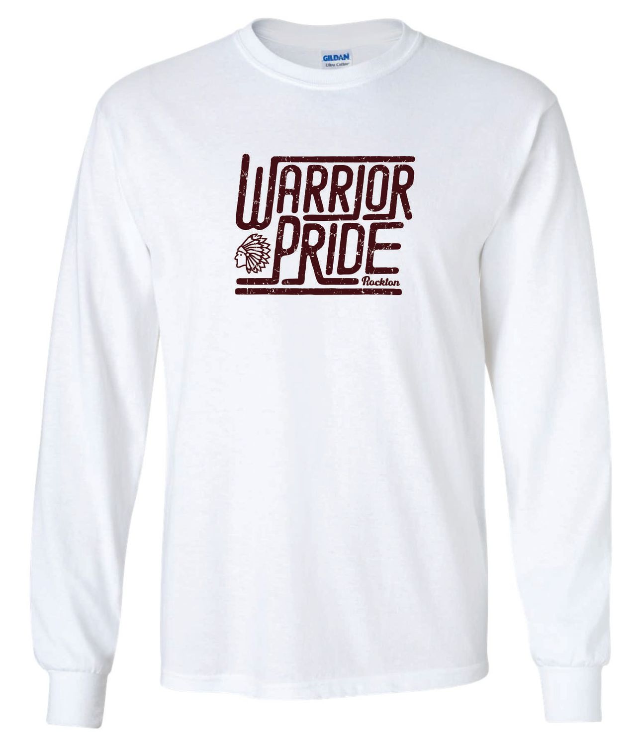 WARRIOR PRIDE LONG SLEEVE T-SHIRT, WHITE