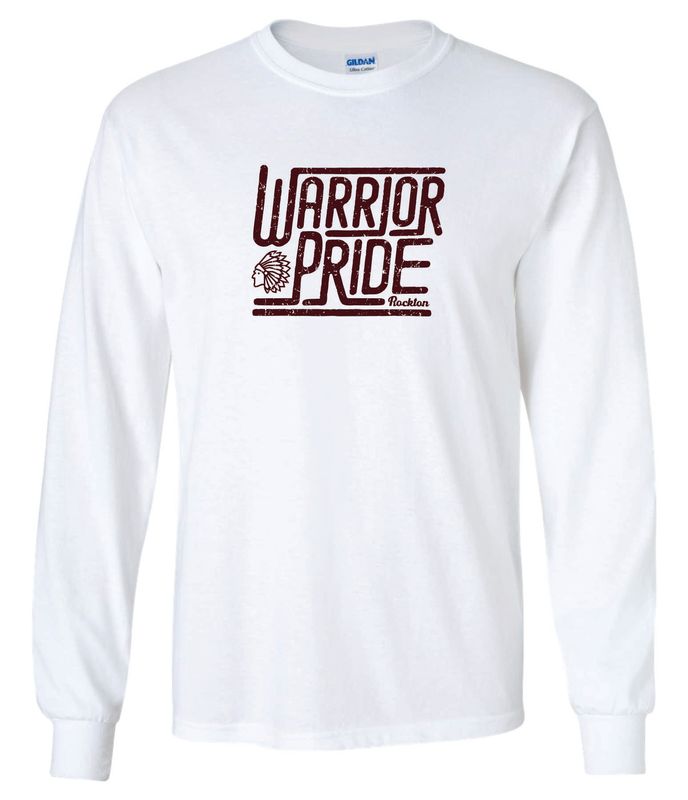 WARRIOR PRIDE LONG SLEEVE T-SHIRT, WHITE