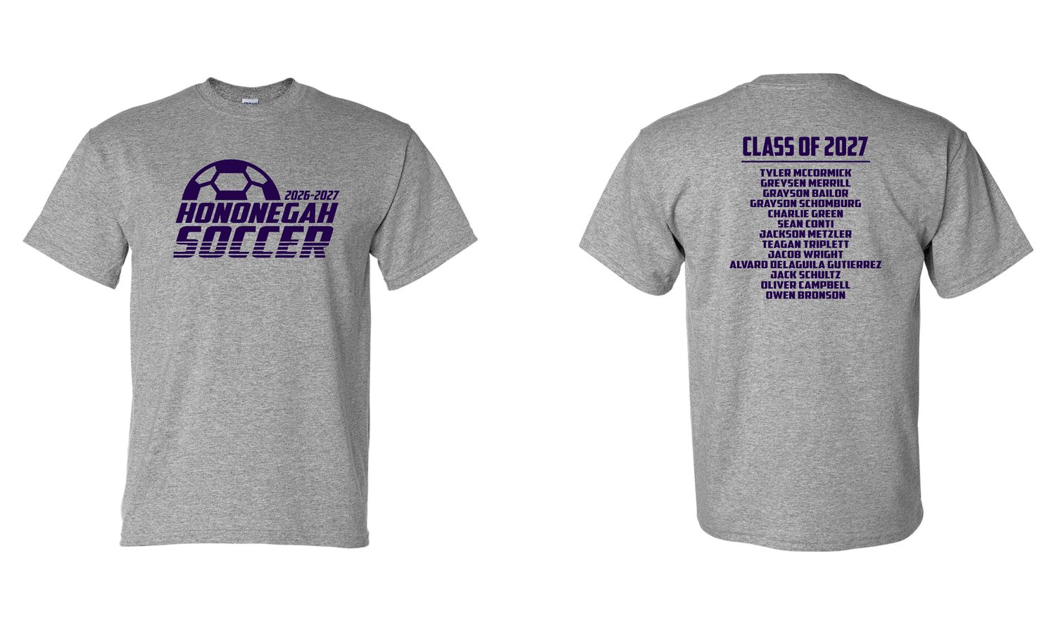 HONONEGAH SOCCER T-SHIRT, SPORT GREY