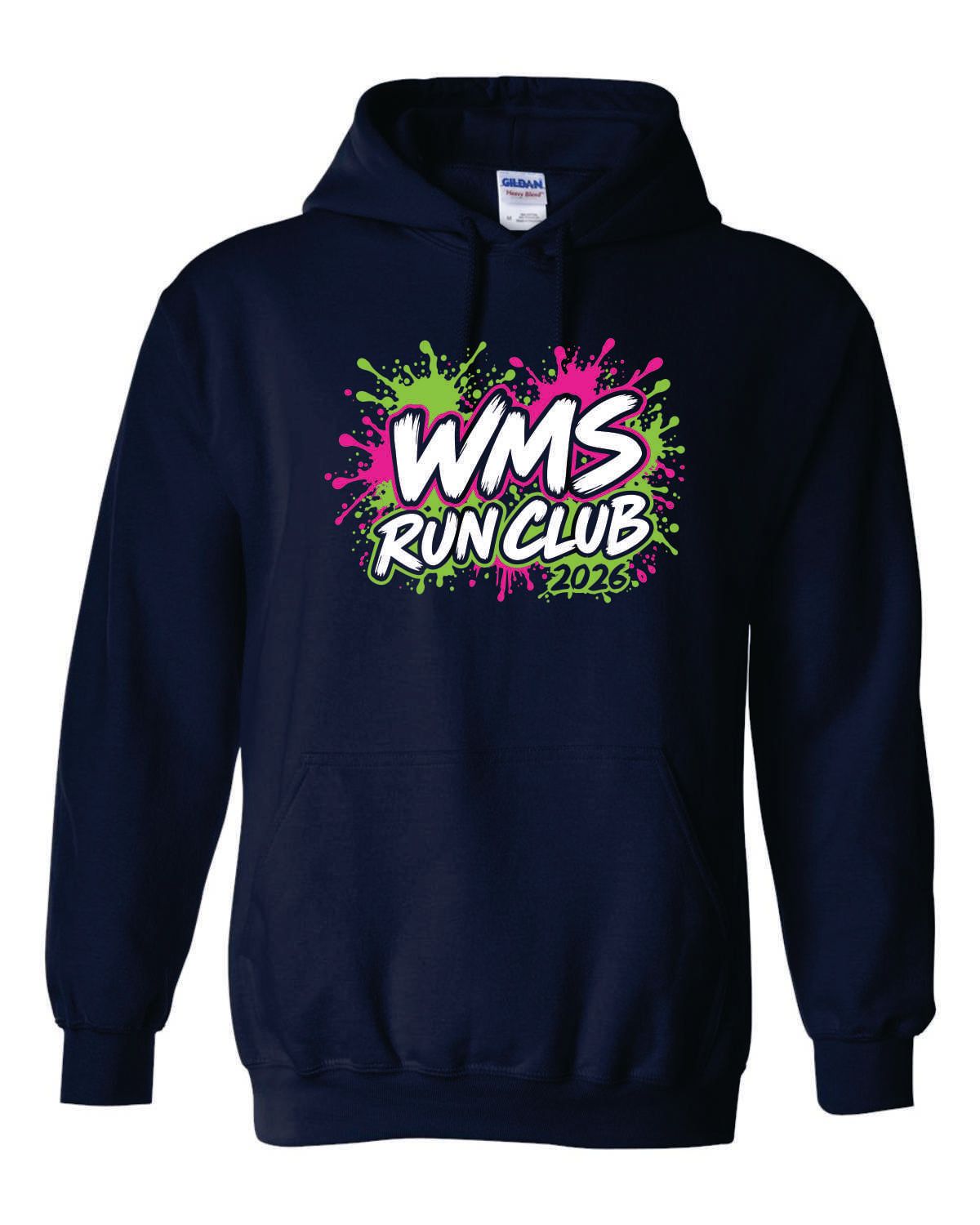 WMS RUN CLUB HOODED SWEATSHIRT, NAVY