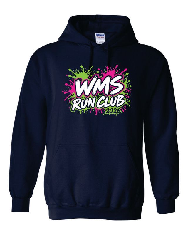 WMS RUN CLUB HOODED SWEATSHIRT, NAVY