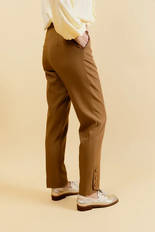 Tailored Trousers with Button Detail