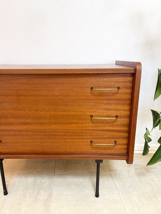 Commode vintage plaquage teck – circa 1970