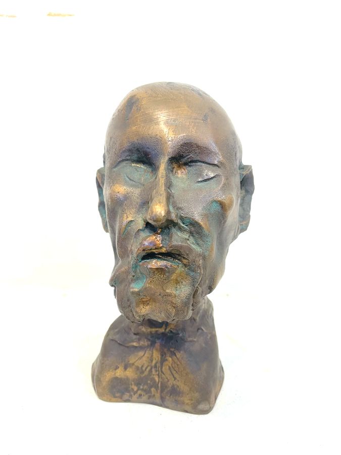 Tête d’Hippocrate en bronze – Rouland, bronze numéroté