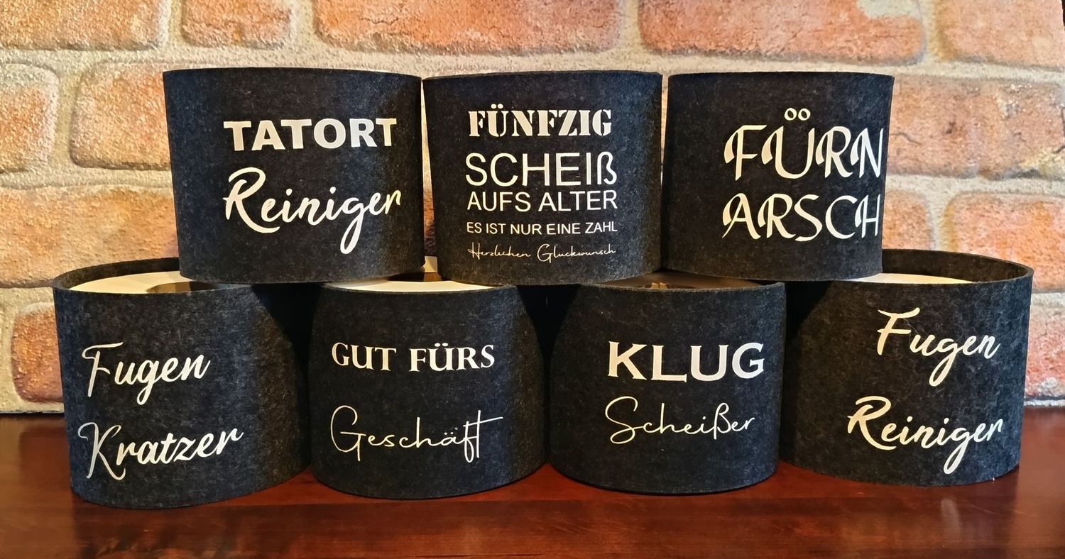 Toilettenpapier Banderole aus Filz