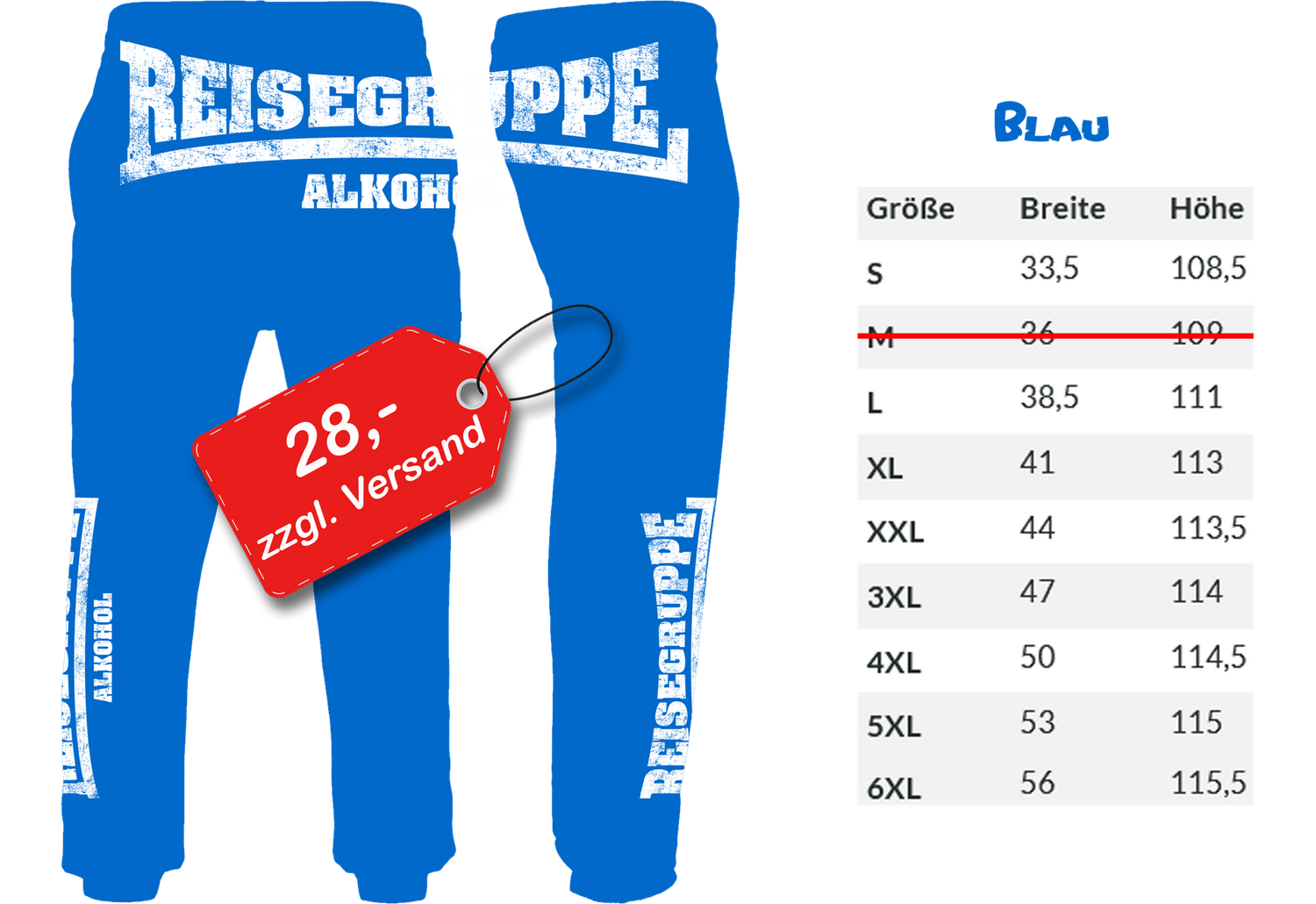 Jogger - Reisegruppe - blau Jogger - Reisegruppe - blau
