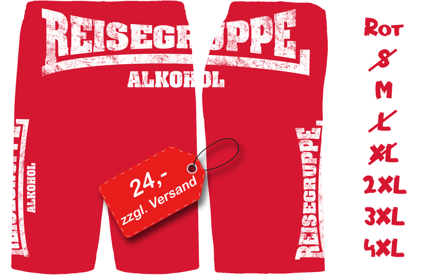 kurze Hose - Reisegruppe - Farbe rot kurze Hose - Reisegruppe - Farbe rot
