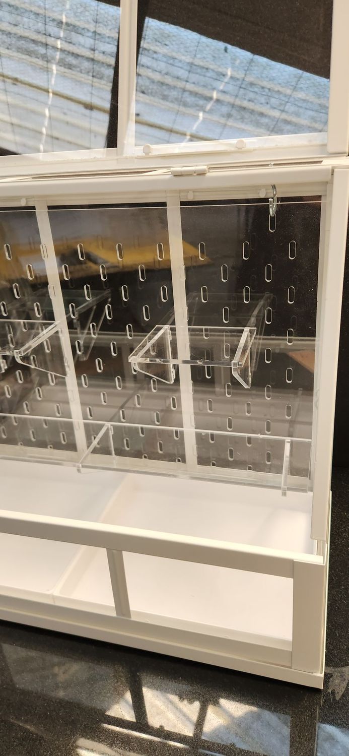 ÅKERBÄR WHITE Greenhouse Pegboard, Shelving, and Drip Trays Kit