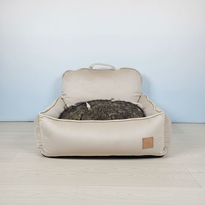 Baubaru Milano Autositz – Beige/Sand - Suede Sand Diamond Volpe