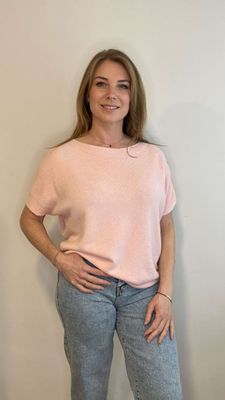 Bonita Avenue pull korte mouwen Luna silk blush