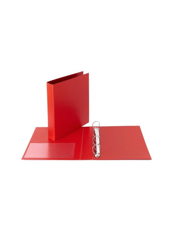 Cartella - 4 anelli a D - Diametro 40 mm - 30x22- rosso Cartella - 4 anelli a D - Diametro 40 mm - 30x22- rosso