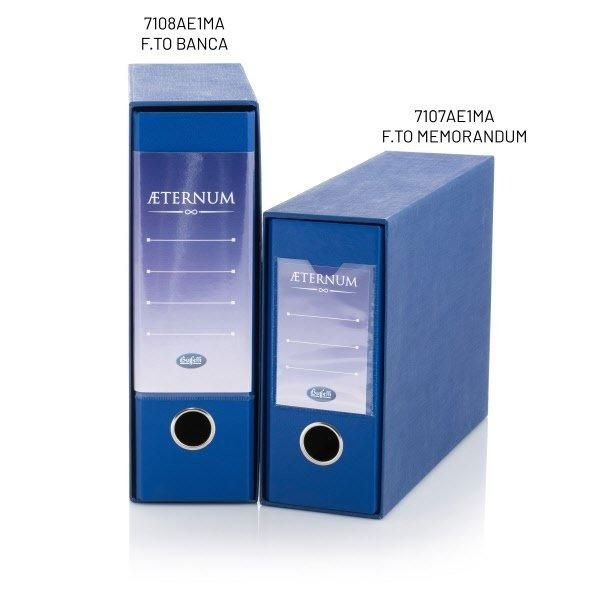 Raccoglitore Aeternum- Formato Banca - Dorso 8 cm - blu