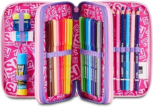 SJ GANG STYLE JAM GANG Astuccio Scuola 3 zip GLOW CAT GIRL