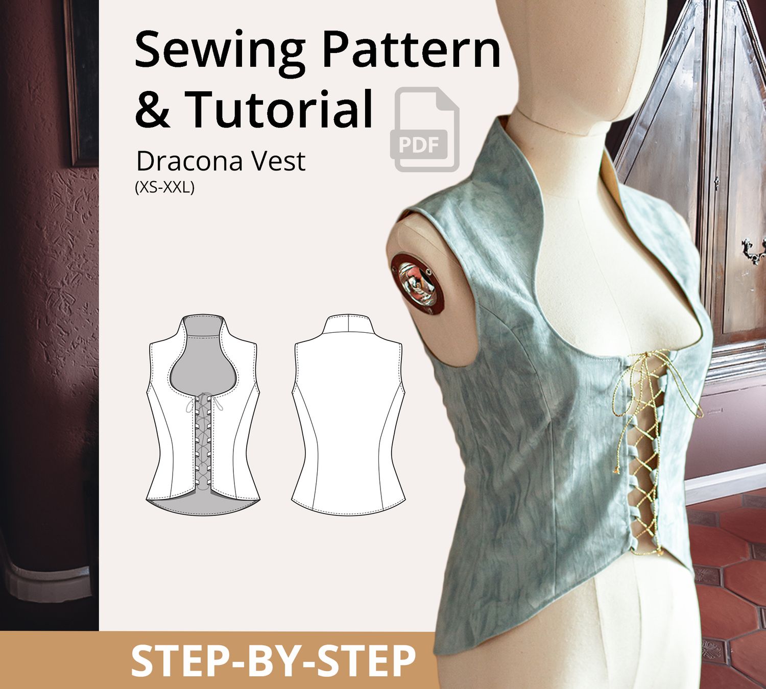 Dracona Vest Sewing Pattern PDF