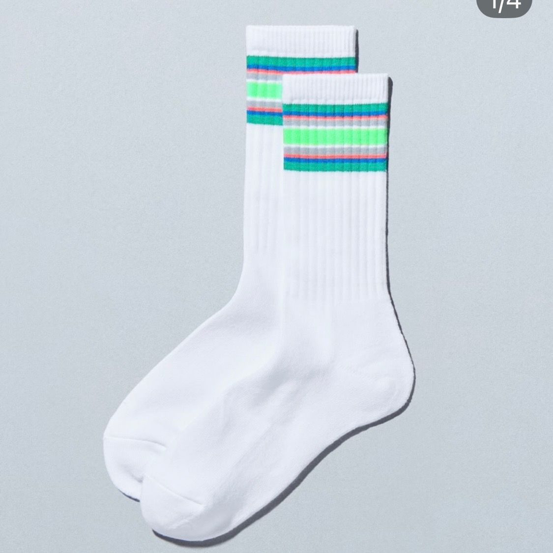 FamilyMart 2026春夏 限量間條襪 (白底)22-25cm