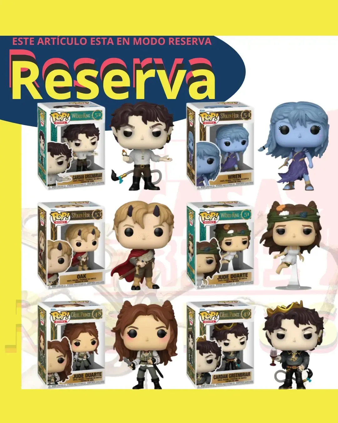 Pack seis figuras Funko Pop! Book El Príncipe Cruel