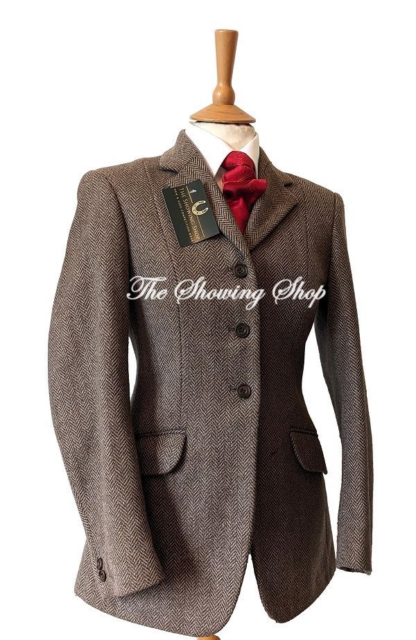 LADIES R H MEARS BROWN TWEED SHOWING JACKET SIZE 12 (36)