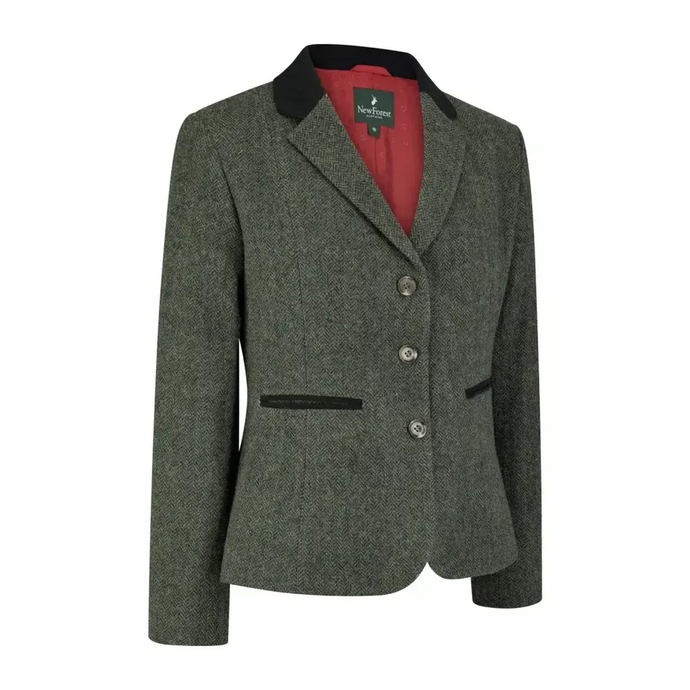 BRAND NEW LADIES NEW FOREST POLLY GREEN TWEED JACKET SIZE 20