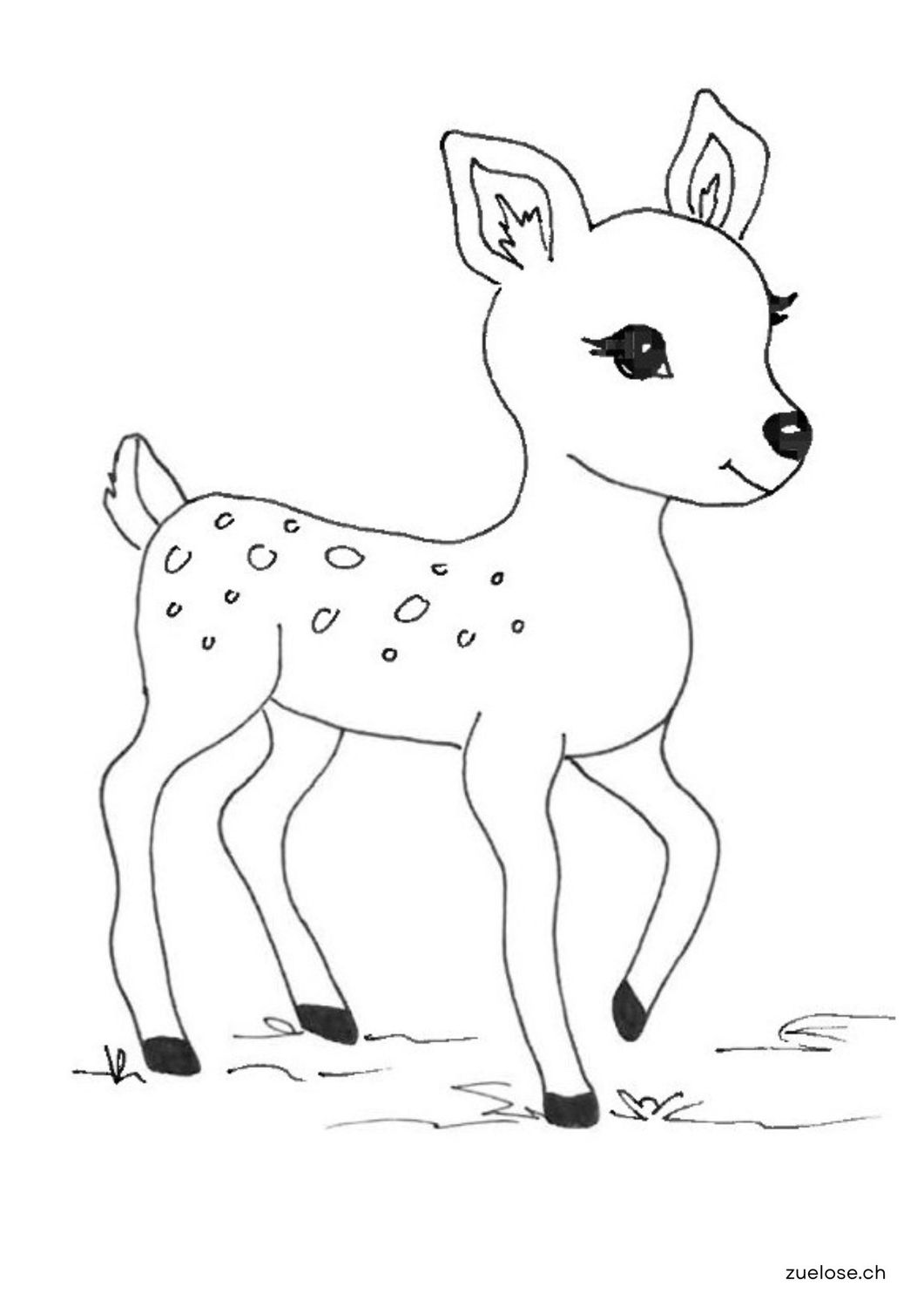 Ausmalbild Reh