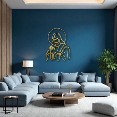 Cuadro decorativo Cristo en metal 75x100cm