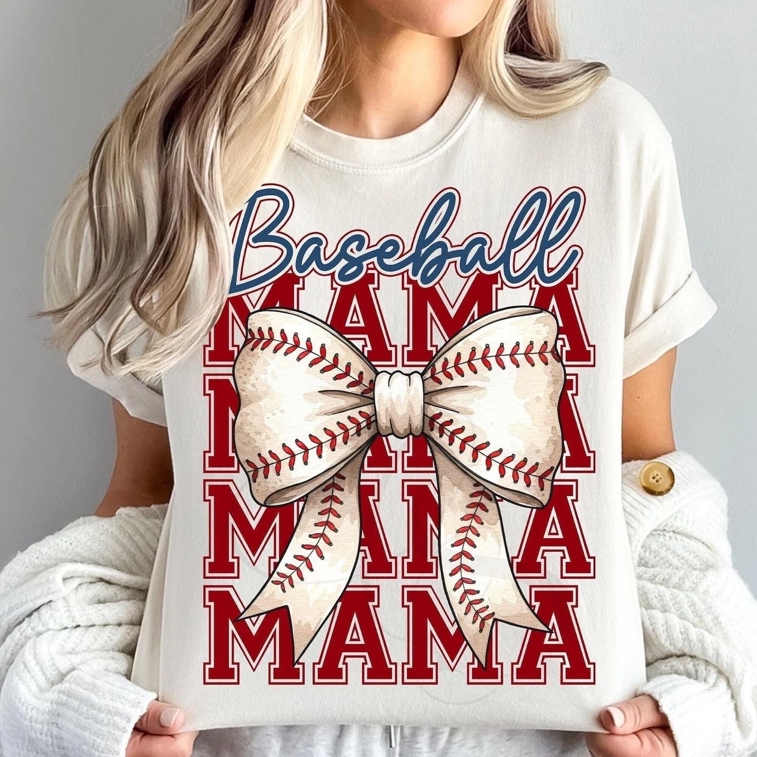 Baseball / Softball Mama Bow