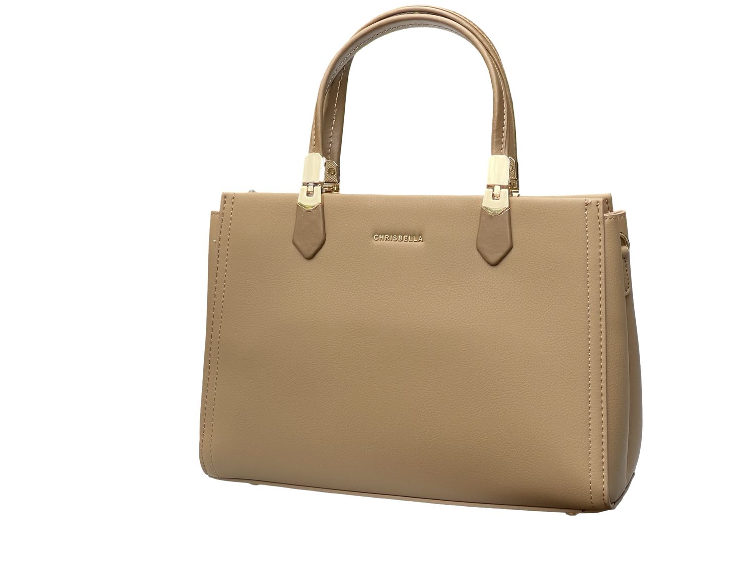 Structured Executive Chrisbella Beige Handbag