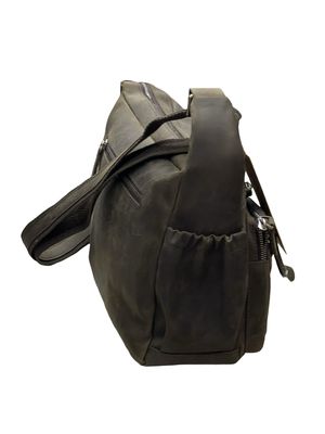 Premium Italian Leather Multi‑Zip Crossbody Bag