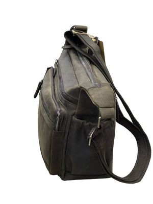 Premium Italian Leather Multi‑Zip Crossbody Bag