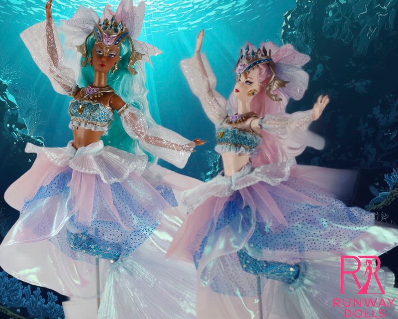 PRE-ORDER 2X "Queen of the Ancient Seas: Pacifica &amp; Atlantica" Mermaid Dolls