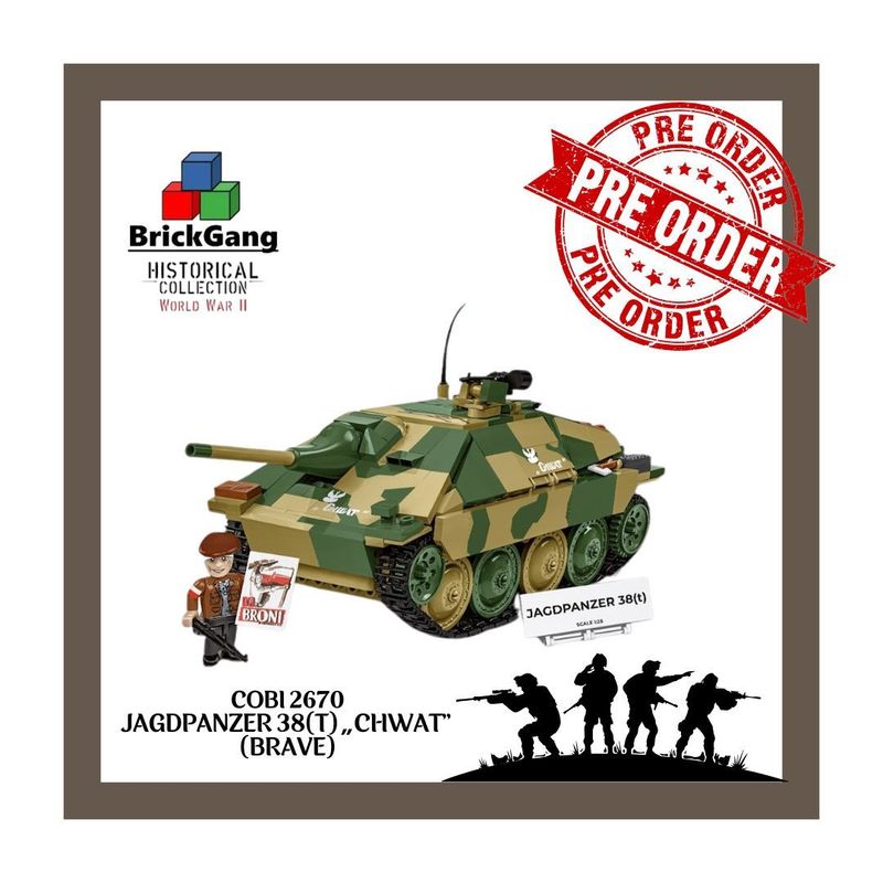 Cobi 2670 - JAGDPANZER 38(T) Cobi 2670 - JAGDPANZER 38(T) "CHWAT" (BRAVE)