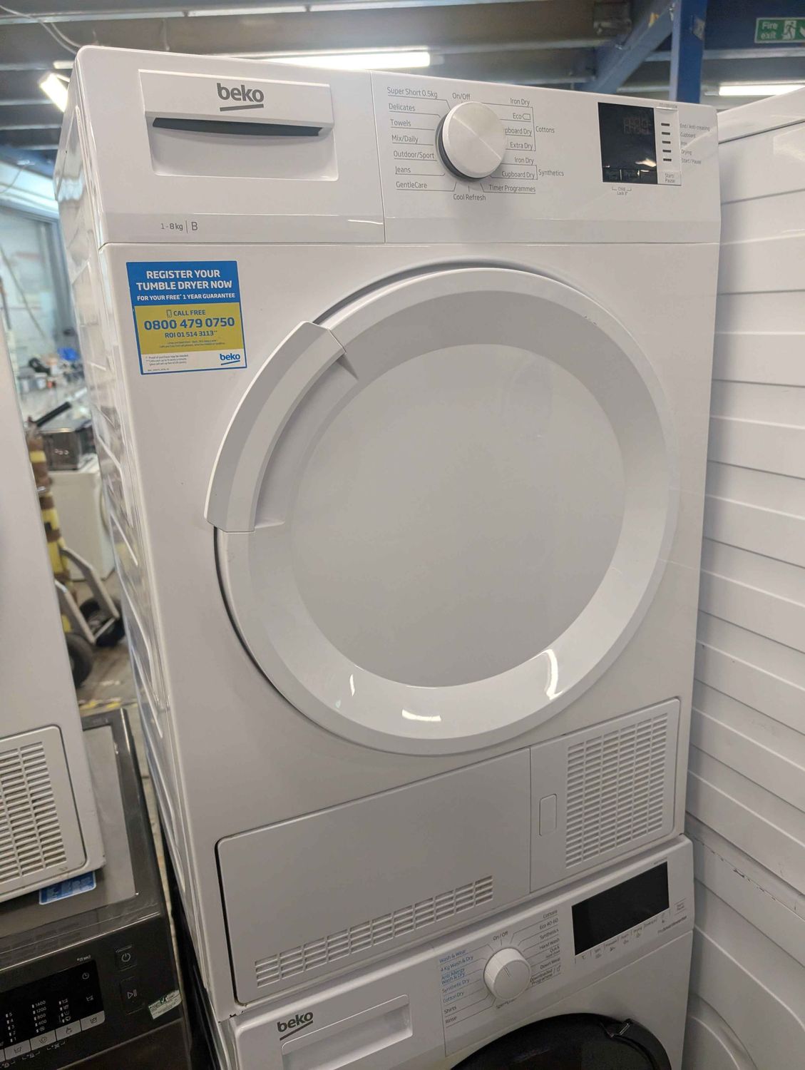 Beko DTLCE81031W 8Kg Condenser Dryer White