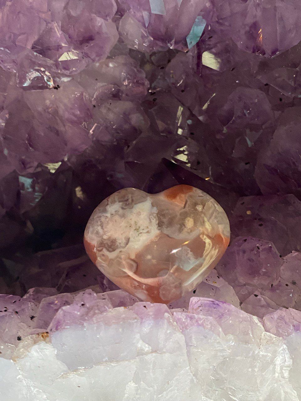 Magic Flower Achat in Herzform Magic Flower Achat in Herzform