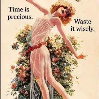 Time is precious. Waste it wisely. Magnet