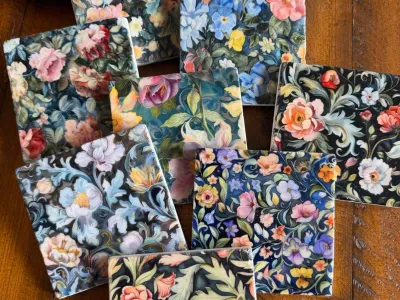 Velvet Garden stone coaster